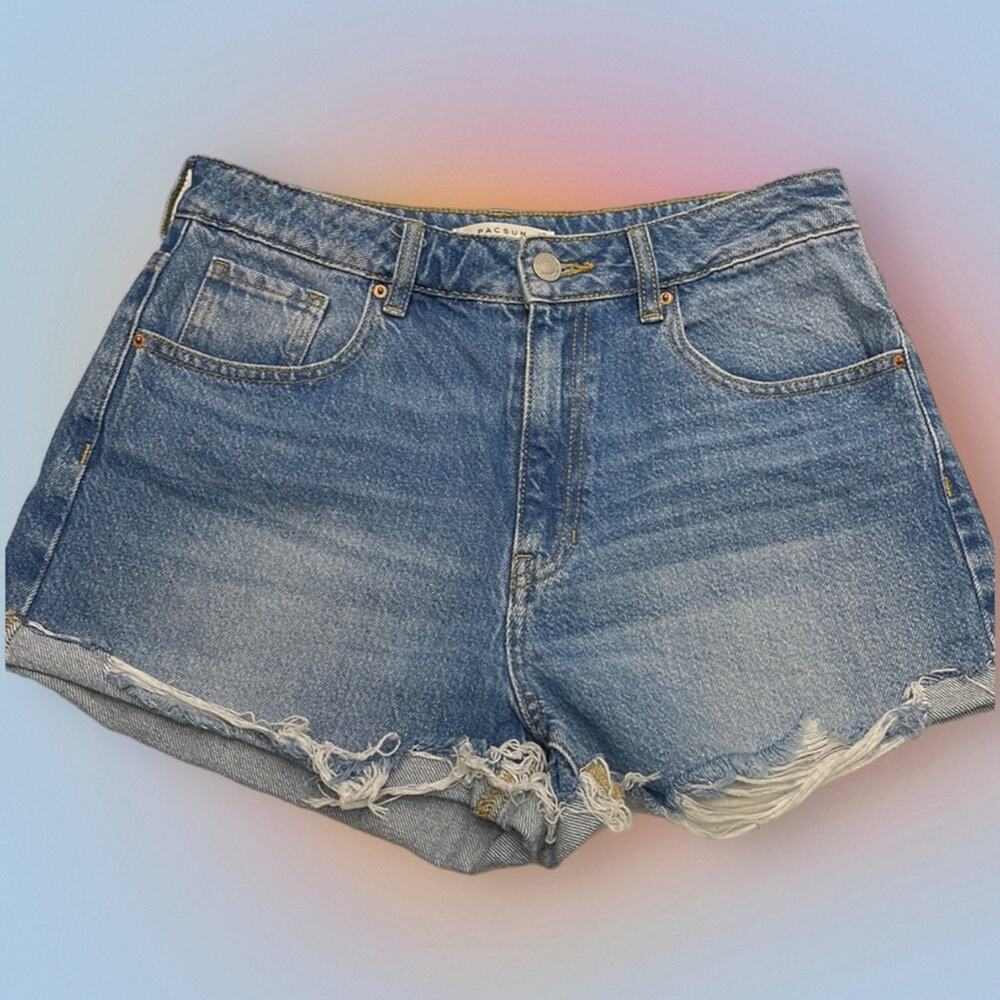 PACSUN Women’s 29 MOM SHORT Blue Jean Shorts